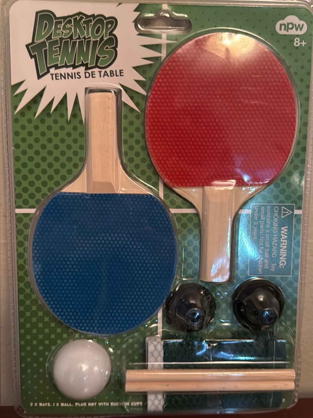 Desktop Tennis Table Tennis Paddle Set - Red & Blue (new)